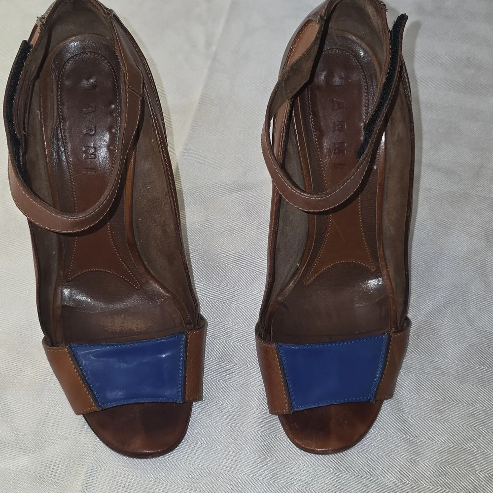 🌸Marni Brown and Blue Women's‎ Heels 9